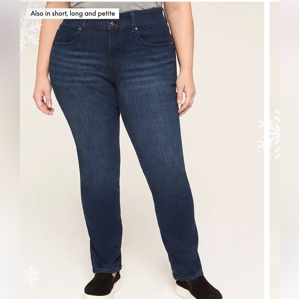 Lane Bryant Midnight Dk Wash Jeans, Straight Leg, Women’s 20L